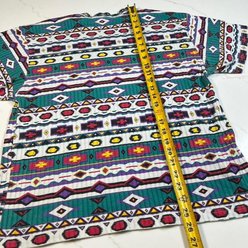 Vintage Aztec surf all over print lightweight trendy shirt - Picture 5 of 6